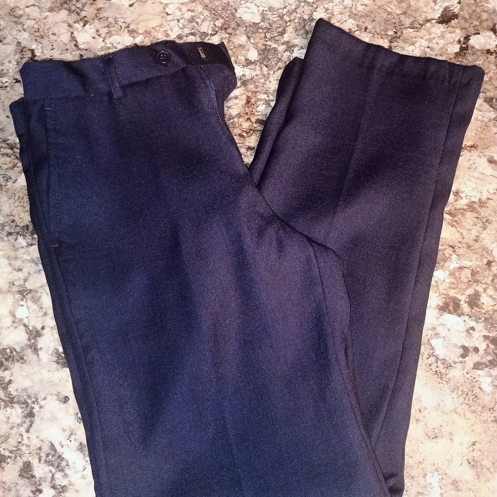 Boys Navy Pants Size 12 Suit Pants - Picture 1 of 6